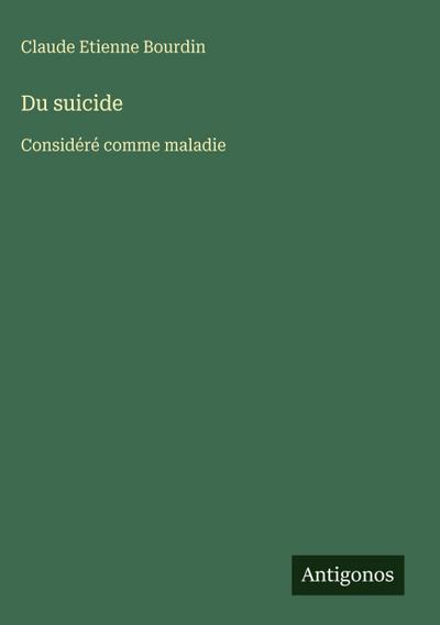 Du suicide