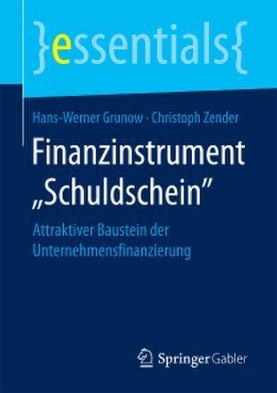 Finanzinstrument ’Schuldschein’