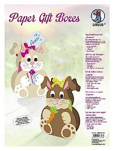 Ursus 28040099 - Geschenkboxen Set Häschen, 8 Stück, sortiert in 2 Motiven