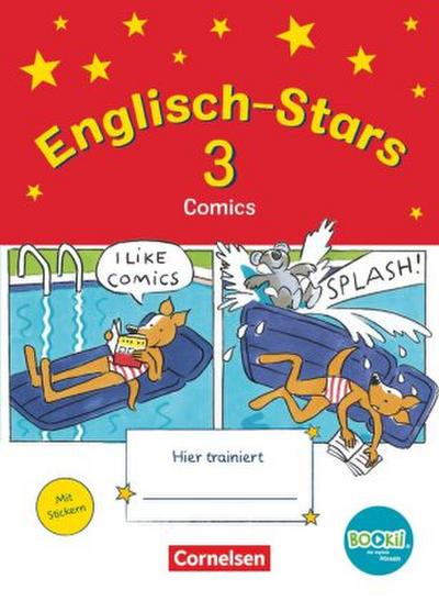 Englisch-Stars - BOOKii-Ausgabe - 3. Schuljahr. Comics. Übungsheft mit Lösungen