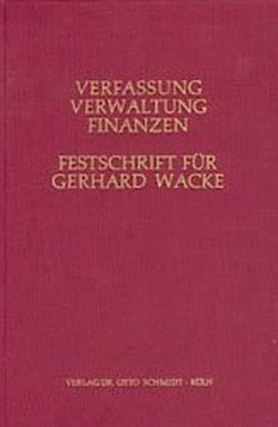 Verfassung - Verwaltung - Finanzen