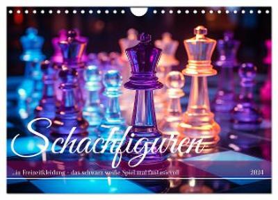 Schachfiguren in Freizeitkleidung (Wandkalender 2024 DIN A4 quer), CALVENDO Monatskalender