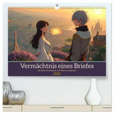 Vermächtnis eines Briefes (hochwertiger Premium Wandkalender 2026 DIN A2 quer), Kunstdruck in Hochglanz