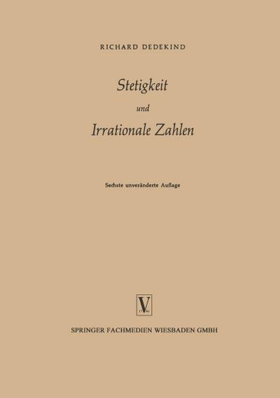 Stetigkeit und Irrationale Zahlen