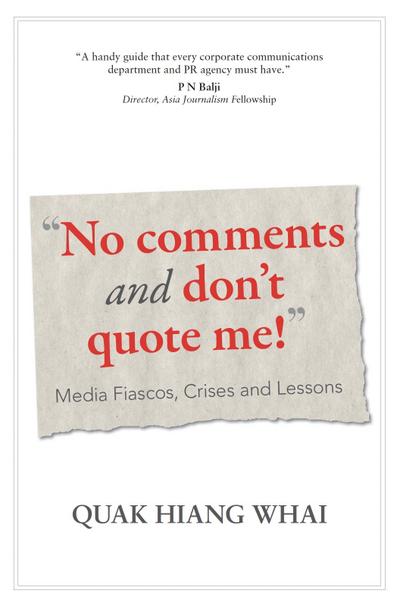No Comments and Don’t Quote Me!