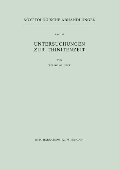 Untersuchungen zur Thinitenzeit