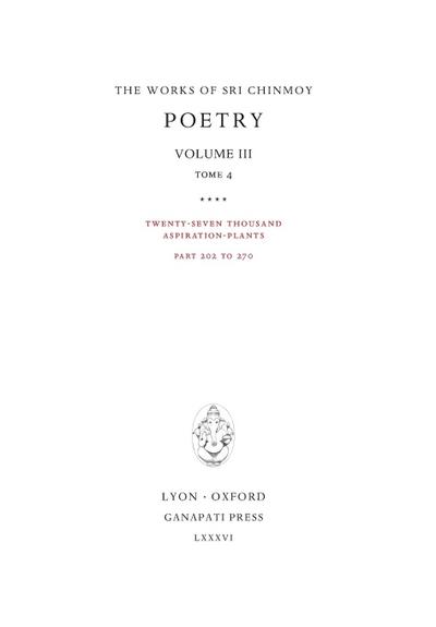 Poetry III, tome 4