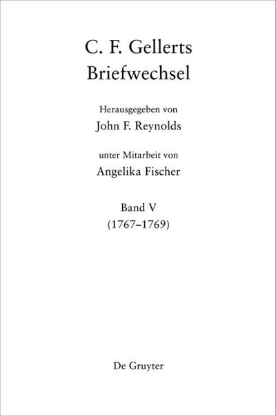 Gellerts Briefwechsel V