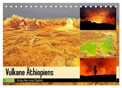 Vulkane Äthiopiens - Erta Ale und Dallol (Tischkalender 2026 DIN A5 quer), CALVENDO Monatskalender