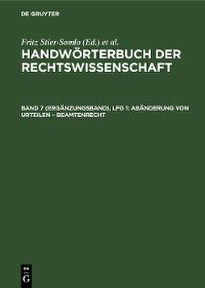 Abänderung von Urteilen – Beamtenrecht