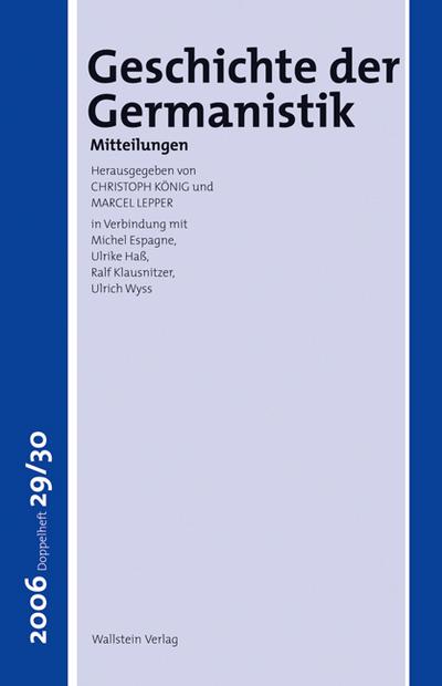 Geschichte der Germanistik. Mitteilungen