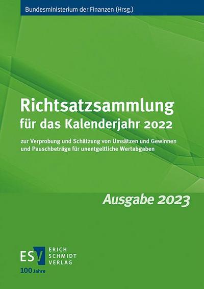 Richtsatzsammlung für das Kalenderjahr 2022