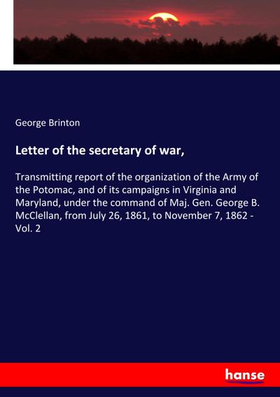 Letter of the secretary of war