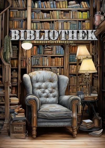 Library Coloring Book for Adults