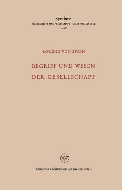Begriff und Wesen der Gesellschaft