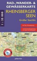 Rad- Wander- und Gewässerkarte Rheinsberger Seen, Großer Stechlin
