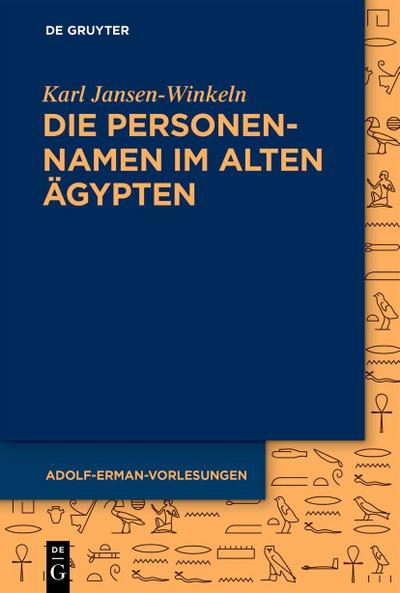 Die Personennamen im Alten Ägypten