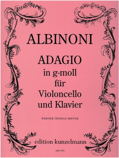 Adagio g-Mollfür Violoncello und Klavier