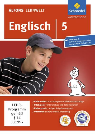Alfons Lernwelt Lernsoftware Englisch - aktuelle Ausgabe, DVD-ROM
