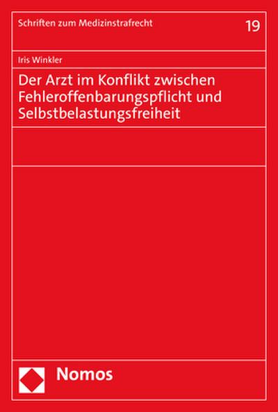 Der Arzt im Konflikt zwischen Fehleroffenbarungspflicht und Selbstbelastungsfreiheit