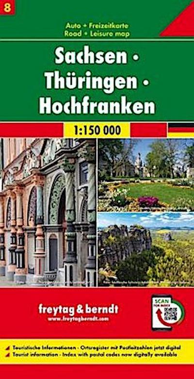 Sachsen - Thüringen - Hochfranken, Autokarte 1:150.000, Blatt 8