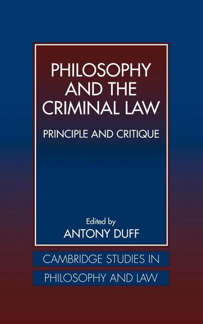 Philosophy and the Criminal Law