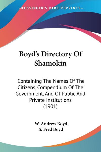 Boyd’s Directory Of Shamokin