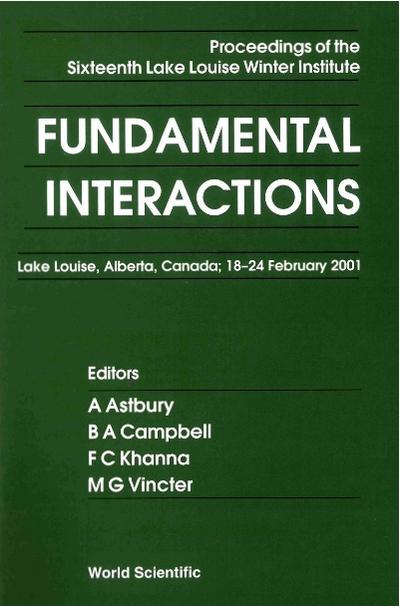 FUNDAMENTAL INTERACTIONS