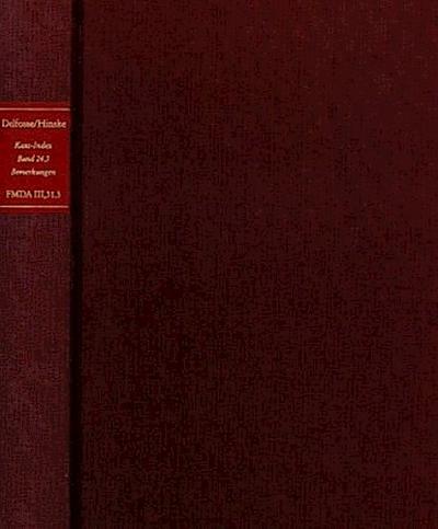 Forschungen und Materialien zur deutschen Aufklärung / Abteilung III: Indices. Kant-Index. Section 2: Indices zum Kantschen Ethikcorpus. Band 24.1-3: Stellenindex und Konkordanz zu Kants ’Bemerkungen zu den Beobachtungen über das Gefühl des Schönen und Erhabenen’, 3 Teile