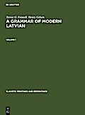A Grammar of Modern Latvian