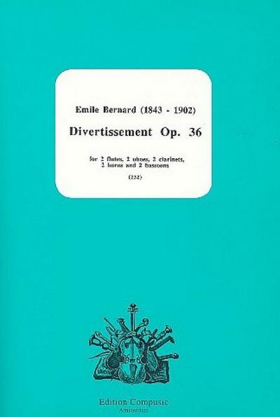 Divertissement op.36 for 2 flutes2 oboes, 2 clarinets, 2 horns and