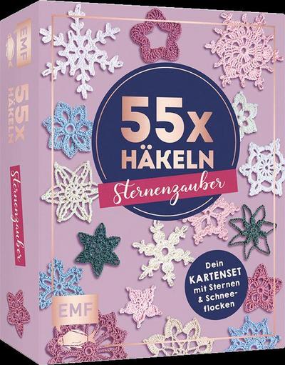 55 x häkeln - Sternenzauber: Dein Kartenset mit traumhaften Häkelsternen und Schneeflocken