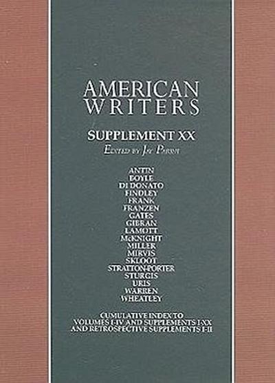 American Writers, Supplement XX