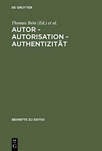 Autor - Autorisation - Authentizität