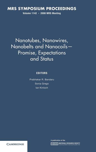 Nanotubes, Nanowires, Nanobelts and Nanocoils - Promise, Expectations and Status