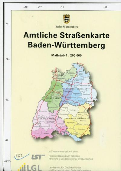 Amtliche Straßenkarte Baden-Württemberg