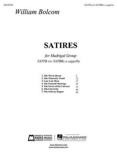 Satires: Satb Madrigal Group A Cappella