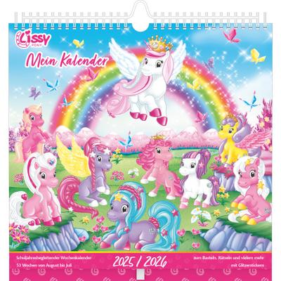 Mein traumhafter Lissy Pony Kalender - mit 53 Blättern zum basteln, malen und rätseln -  mit Glitzerstickern