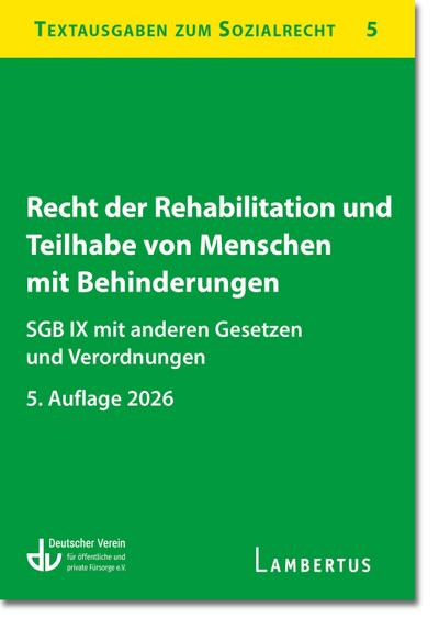 Recht der Rehabilitation und Teilhabe behinderter Menschen