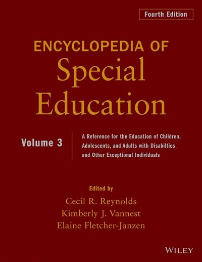 Encyclopedia of Special Education, Volume 3