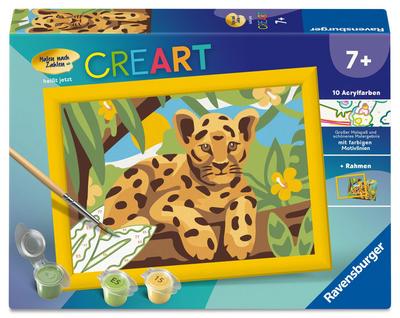 CreArt, Malen nach Zahlen Kinder - Baby Leopard
