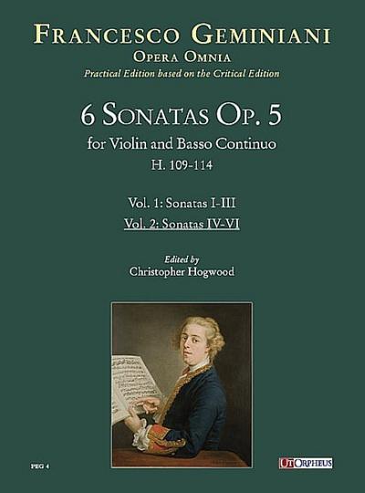 6 Sonaten op.5 H109-114 Band 2 (Nr.4-6)für Violine und Bc