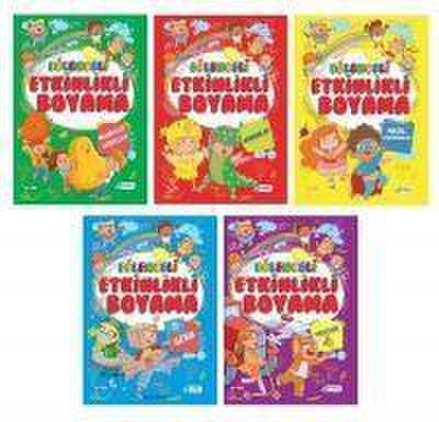 4-7 Yas Egitici Etkinlikli Boyama Seti 5 Kitap Takim