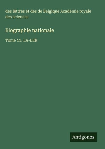 Biographie nationale