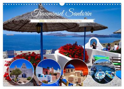 Trauminsel Santorin (Wandkalender 2026 DIN A3 quer), CALVENDO Monatskalender