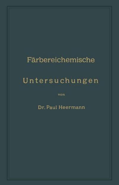 Färbereichemische Untersuchungen