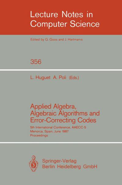 Applied Algebra, Algebraic Algorithms and Error-Correcting Codes
