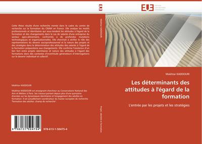 Les déterminants des attitudes à l’’égard de la formation