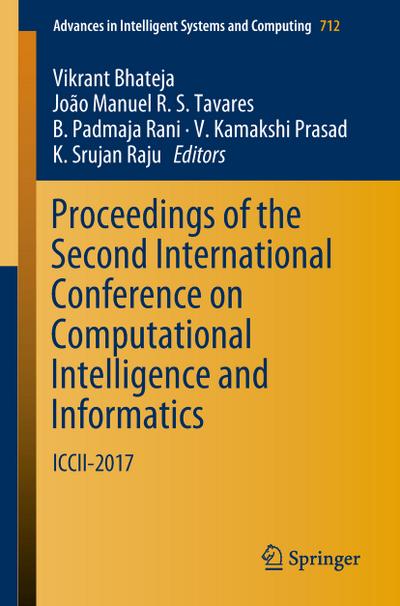 Proceedings of the Second International Conference on Computational Intelligence and Informatics