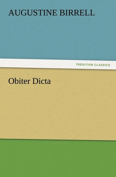 Obiter Dicta
